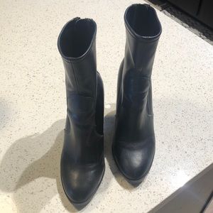 ALDO | Black Leather ankle boots